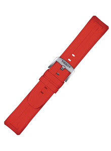 Czerwony, wodoodporny pasek gumowy do zegarków Tissot T-Touch Connect Solar