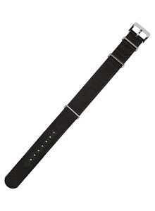 Czarny pasek NATO 21 mm Rado R070913501 do zegarków Captain Cook 42 mm