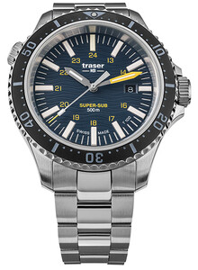 Traser P67 SuperSub T100 Blue 109372 zegarek na bransolecie.