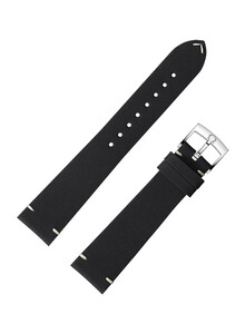 Czarny pasek Omega 19 mm ze stalową klamerką