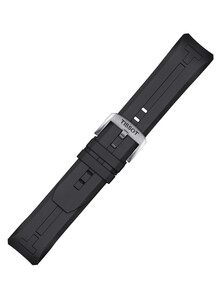 Czarny, wodoodporny pasek gumowy do zegarków Tissot T-Touch Connect Solar