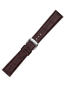 Brązowy pasek Tissot T852.045.399 z zapięciem motylkowym.