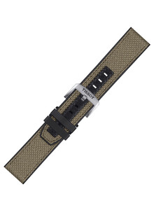 Pasek Tissot T-Touch Connect Solar T604047746 w kolorze czarno beżowym. Wodoodporny, gumowy.