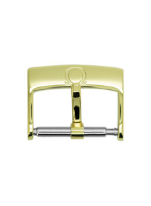 Oryginalna klamerka Omega w kolorze złotym.