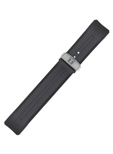 Czarny, wodoodporny pasek gumowy do zegarków Tissot T-Touch Connect Solar