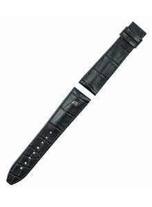 Czarny pasek Maurice Lacroix bez zapięcia do zegarków Pontos, szerokość 20 mm