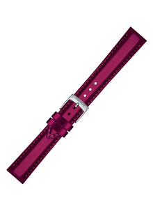 Bordowy pasek do damskiego zegarka Tissot. Szerokość 16 mm.