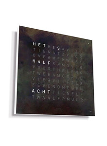 Zegar Qlocktwo Earth 45 Raw Iron język holenderskiZegar Qlocktwo Earth 45 Creators Edition Raw Iron