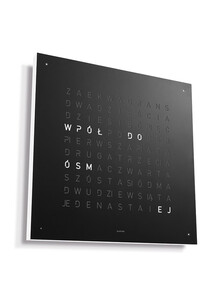 Zegar Qlocktwo Earth 45 Black Pepper w języku polskim