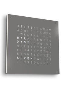 Zegar Qlocktwo Earth 45 Grey Pepper w języku angielskim