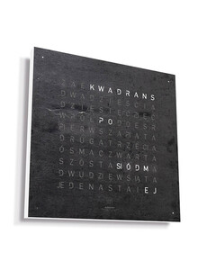 Zegar ścienny Qlocktwo Metamorphite z wymiennym panelem przednim w języku polskim