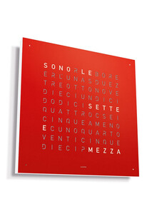 Zegar Qlocktwo Earth 45 Red Pepper w języku włoskim