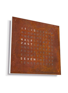 Zegar Qlocktwo Earth 45 Rust w języku angielskim