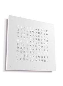 Zegar Qlocktwo Earth 45 White Pepper w języku niemieckim