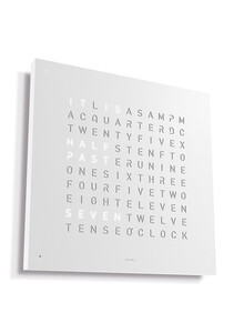 Zegar Qlocktwo Earth 45 White Pepper w języku angielskim