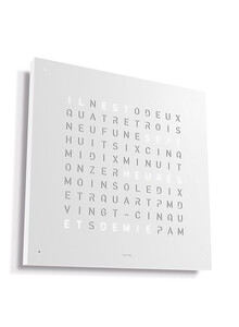 Zegar Qlocktwo Earth 45 White Pepper w języku francuskim