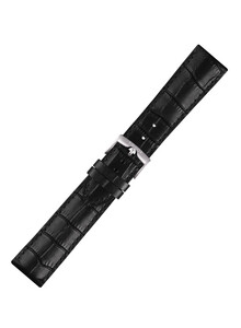 Czarny pasek Tissot ze stalową klamerką, szerokość 22 mm