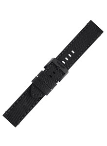 Czarny pasek Tissot z czarną klamerką, szerokość 22 mm