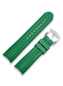 Gumowy pasek do zegarka Venezianico szerokość 22 mm zielony