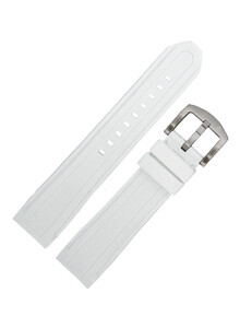 Gumowy pasek do zegarka Venezianico szerokość 22 mm biały