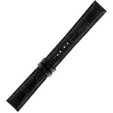 Czarny długi pasek do zegarka Tissot w wersji XL, wzór aligatora
