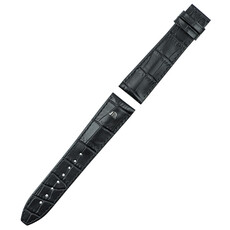 Czarny pasek Maurice Lacroix bez zapięcia do zegarków Pontos Chrnograph. Szerokość 21 mm