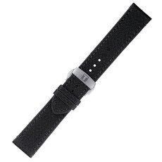 Materiałowy pasek Tissot T852.043.157 kolor czarny z zapięciem motylkowym, 21 mm