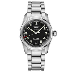 Zegarek na bransolecie z czarną tarczą Longines