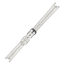 Oryginalny pasek Tissot T852.036.540 biały skórzany z zapięciem motylkowym