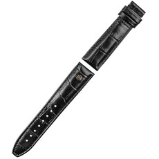 Czarny pasek Maurice Lacroix bez zapięcia do zegarków Pontos, szerokość 20 mm