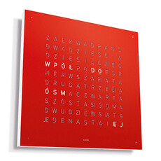 Zegar Qlocktwo Earth 45 Red Pepper w języku Polskim