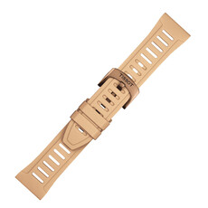 Beżowy silikonowy, gumowy pasek do zegarka Tissot T603049208