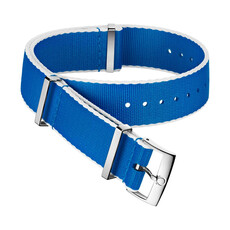 Oryginalny pasek Omega NATO kolor niebieski z białymi bokami