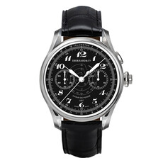 Zegarek męski Eberhard z chronografem i paskiem skórzanym