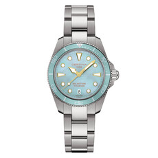 Tytanowy zegarek damski Certina DS Action Titanium Diver z jasnoniebieską tarczą