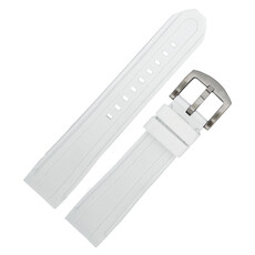 Gumowy pasek do zegarka Venezianico szerokość 22 mm biały