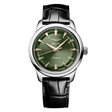 Elegancki zegarek Longines Conquest Heritage na pasku ze skóry egzotycznej