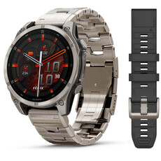 Męski smartwatch Garmin Fenix 8 w zestawie z paskiem gumowym