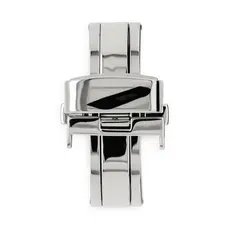 Zapięcie motylkowe do paska w zegarku 22 mm kolor srebrny