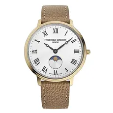 Klasické hodinky Frederique Constant Classics Quartz Moonphase FC-206RS3S5 ve zlaté barvě