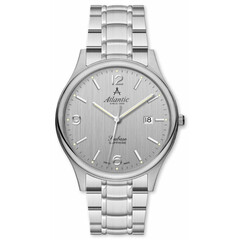 Klasyczny zegarek męski srebrny Atlantic