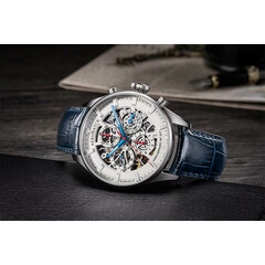 Szkieletowa tarcza w zegarku Aerowatch Les Grandes Classiques Automatic Anniversary Skeleton 61989 AA04 SQ