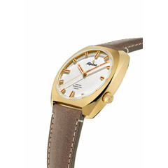 Zegarek ze złotą kopertą Alpina.