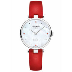 Zegarek damski Atlantic Elegance Royal Rubies 29044.41.09 z czerwonymi rubinami na tarczy