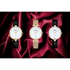 Złocone zegarki z kolekcji Atlantic Elegance Royal Diamonds
