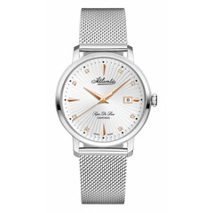 Atlantic Super de Luxe 29355.41.27R klasyczny zegarek damski z diamentami.
