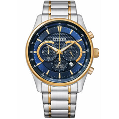 Męski zegarek Citizen AN8194-51L z chronografem, niebieska tarcza