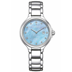 Tytanowy zegarek Citizen Super Titanium EW2680-84N z kryształkami na tarczy