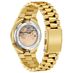 Złocona bransoleta w zegarku Citizen Mechanical NJ0153-82X