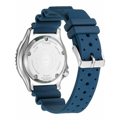 Niebieski pasek gumowy w zegarku Citizen NY0141-10L Promaster Marine Limited Edition